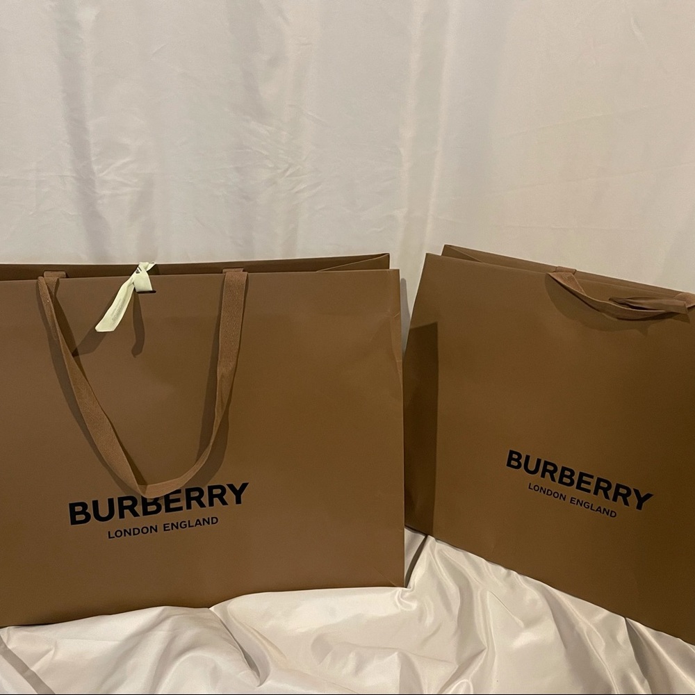 Burberry paper bags! XL and Large!
